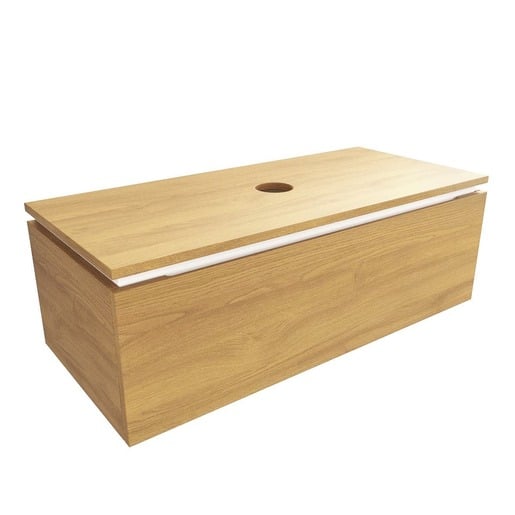 Koupelnová skříňka s krycí deskou SAT Feel 100x30x46 cm medový dub lesk SATFEEL100DMD SAT