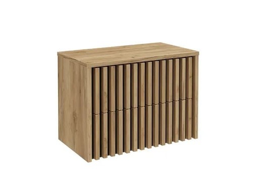 Koupelnová skříňka s krycí deskou SAT Delano 80x56x45 cm dub mat DELANO80ZDCDE SAT