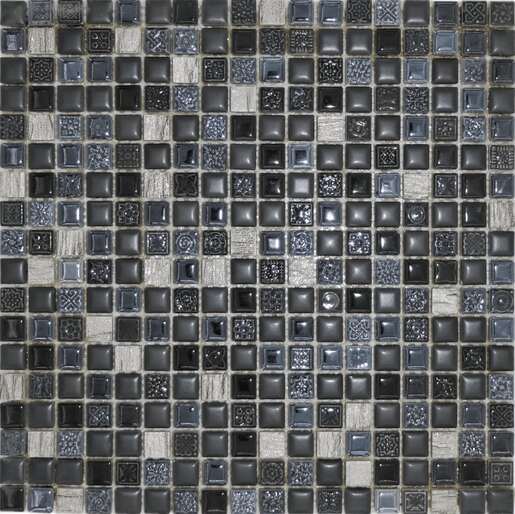 Mozaika Premium Mosaic černá 30x30 cm lesk MOSMSK22 Premium Mosaic