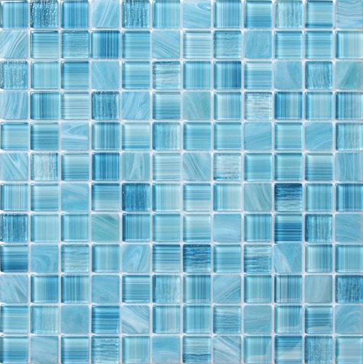 Skleněná mozaika Premium Mosaic aqua blue 30x30 cm lesk MOSCH192 Premium Mosaic