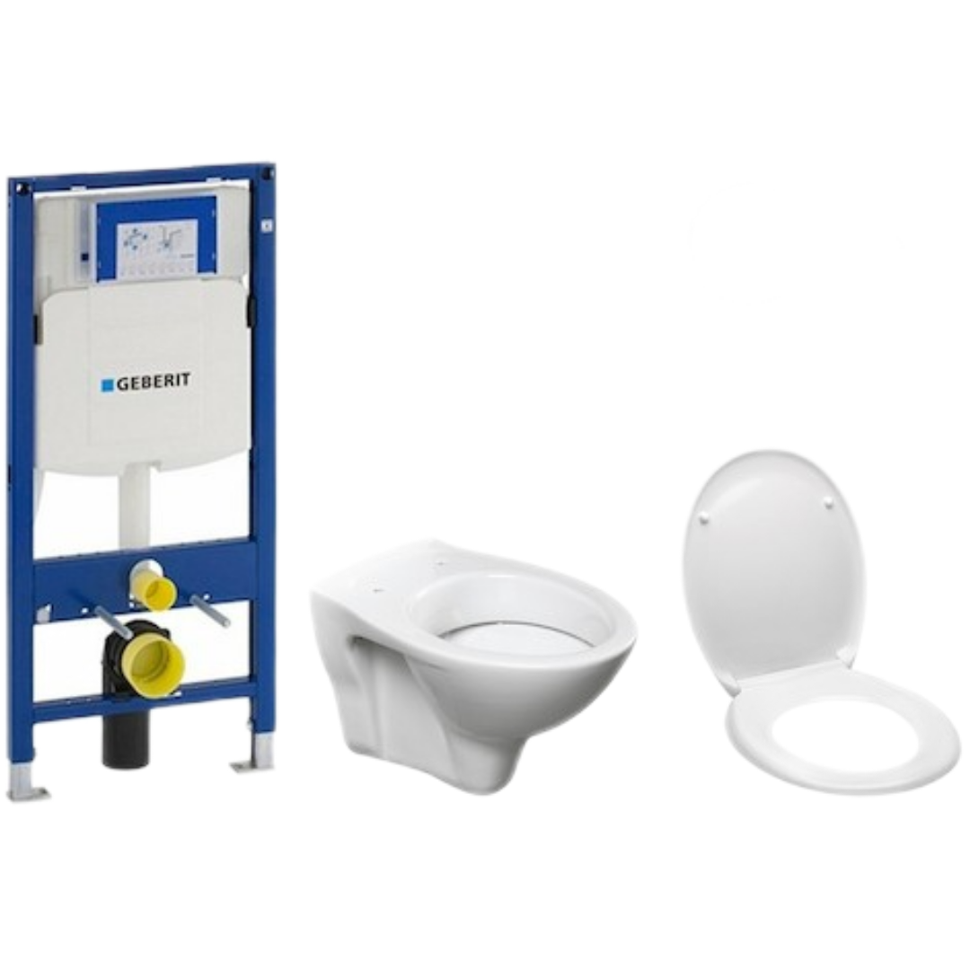 Cenově zvýhodněný závěsný WC set Geberit do lehkých stěn / předstěnová montáž+ WC S-Line S-line Pro 111.300.00.5ND4 S-Line