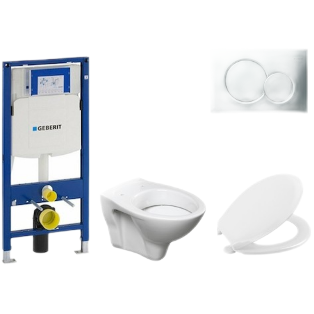 Cenově zvýhodněný závěsný WC set Geberit do lehkých stěn / předstěnová montáž+ WC S-Line S-line Pro 111.300.00.5NR3 S-Line