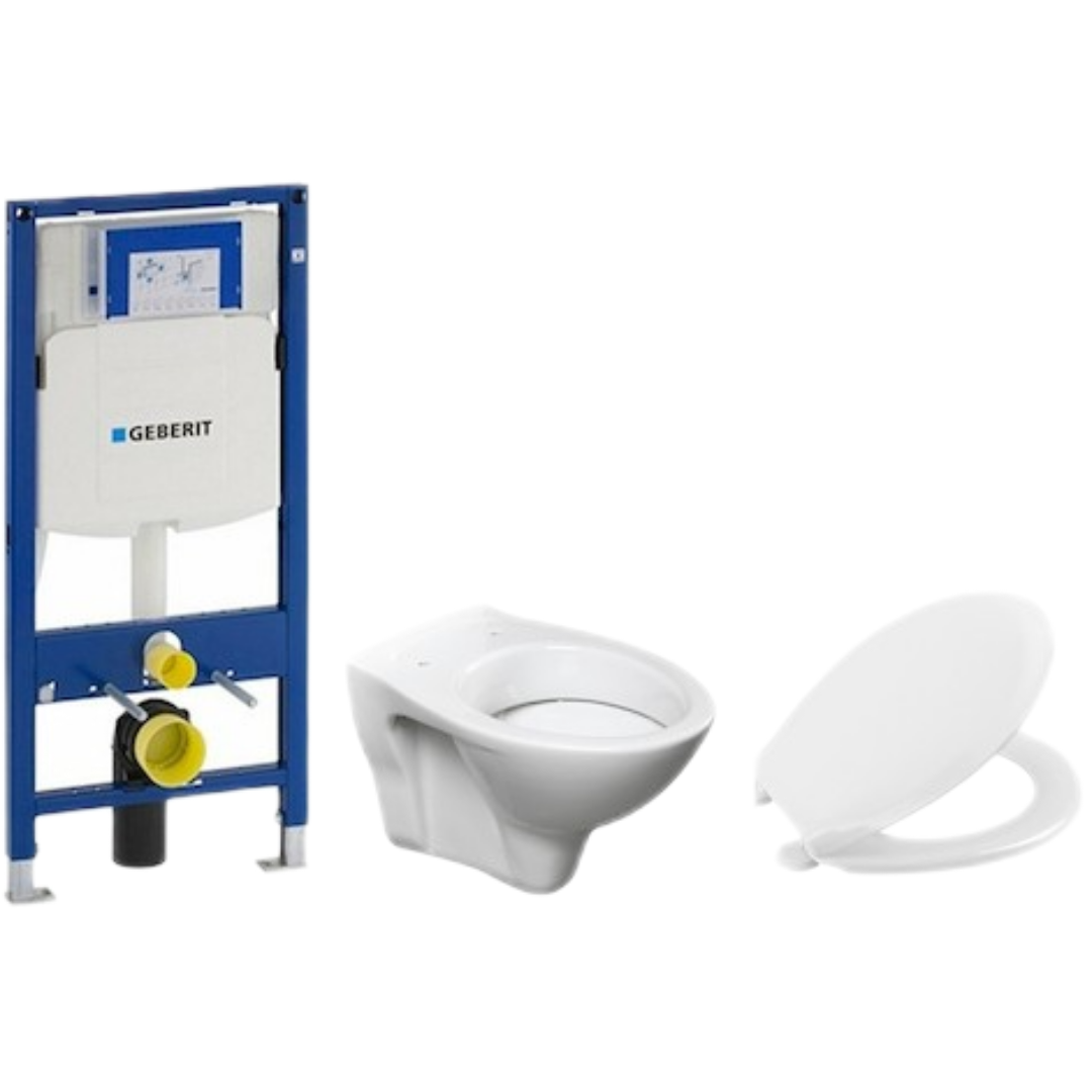 Cenově zvýhodněný závěsný WC set Geberit do lehkých stěn / předstěnová montáž+ WC S-Line S-line Pro 111.300.00.5NR4 S-Line