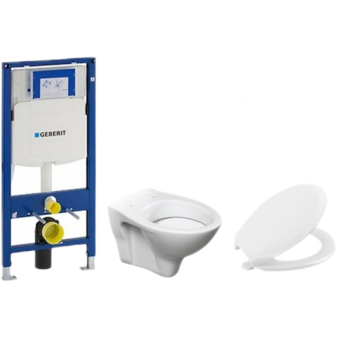 Cenově zvýhodněný závěsný WC set Geberit do lehkých stěn / předstěnová montáž+ WC S-Line S-line Pro 111.300.00.5NR5 S-Line