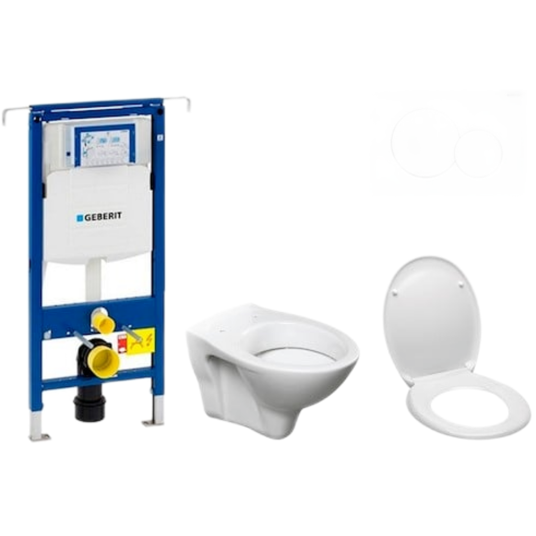 Cenově zvýhodněný závěsný WC set Geberit do lehkých stěn / předstěnová montáž+ WC S-Line S-line Pro 111.355.00.5ND1 S-Line