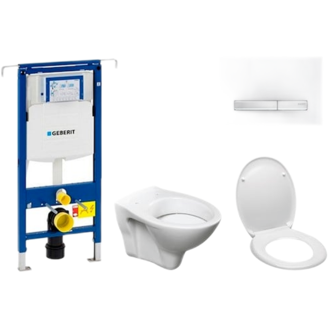 Cenově zvýhodněný závěsný WC set Geberit do lehkých stěn / předstěnová montáž+ WC S-Line S-line Pro 111.355.00.5ND8 S-Line