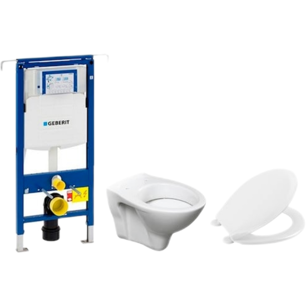 Cenově zvýhodněný závěsný WC set Geberit do lehkých stěn / předstěnová montáž+ WC S-Line S-line Pro 111.355.00.5NR4 S-Line