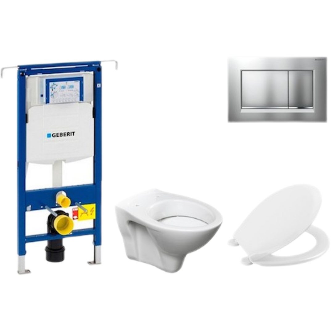 Cenově zvýhodněný závěsný WC set Geberit do lehkých stěn / předstěnová montáž+ WC S-Line S-line Pro 111.355.00.5NR7 S-Line