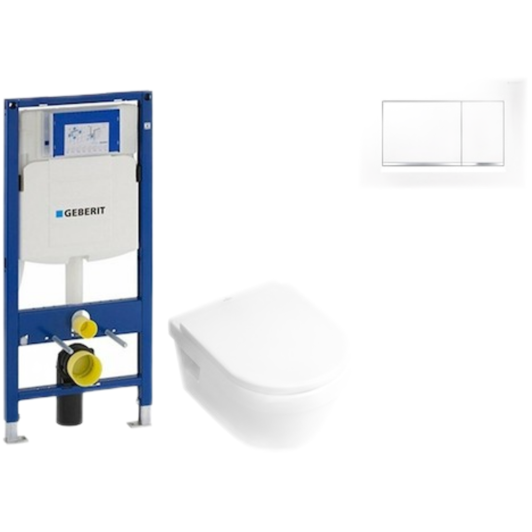 Cenově zvýhodněný závěsný WC set Geberit do lehkých stěn / předstěnová montáž+ WC Villeroy & Boch Omnia Architectura 111.300.00.5NB5 Villeroy & Boch