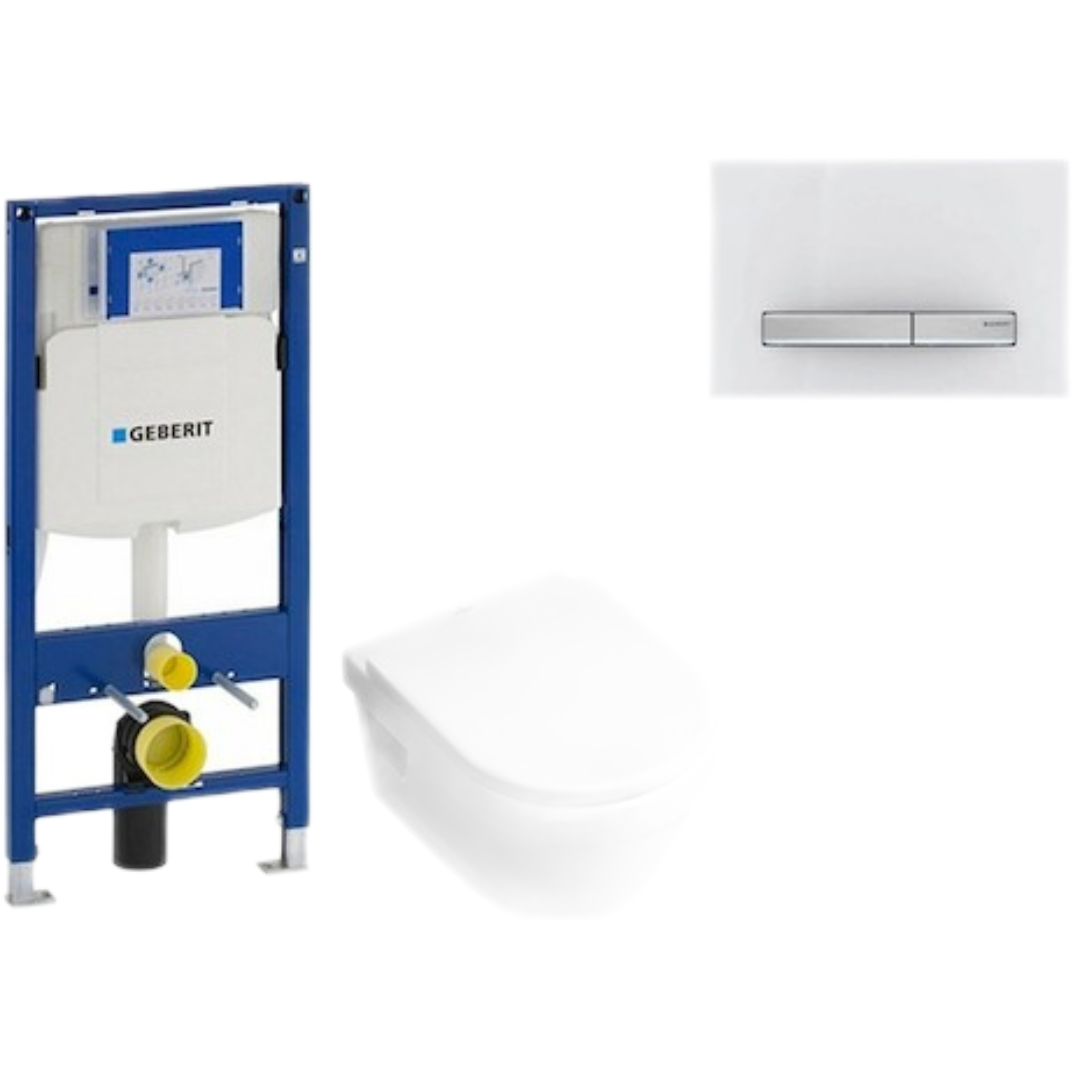 Cenově zvýhodněný závěsný WC set Geberit do lehkých stěn / předstěnová montáž+ WC Villeroy & Boch Omnia Architectura 111.300.00.5NB8 Villeroy & Boch