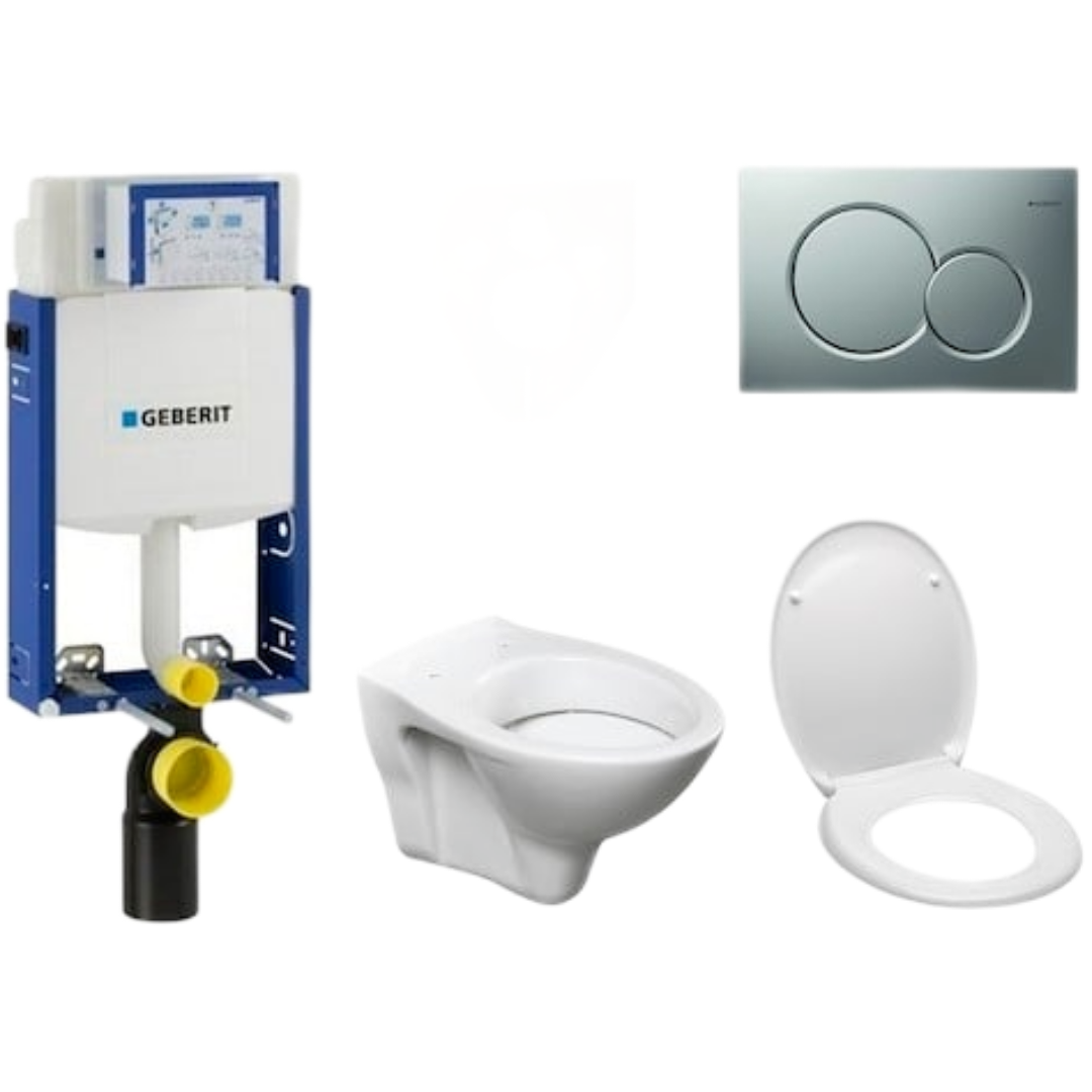 Cenově zvýhodněný závěsný WC set Geberit k zazdění + WC S-Line S-line Pro 110.302.00.5ND3 S-Line