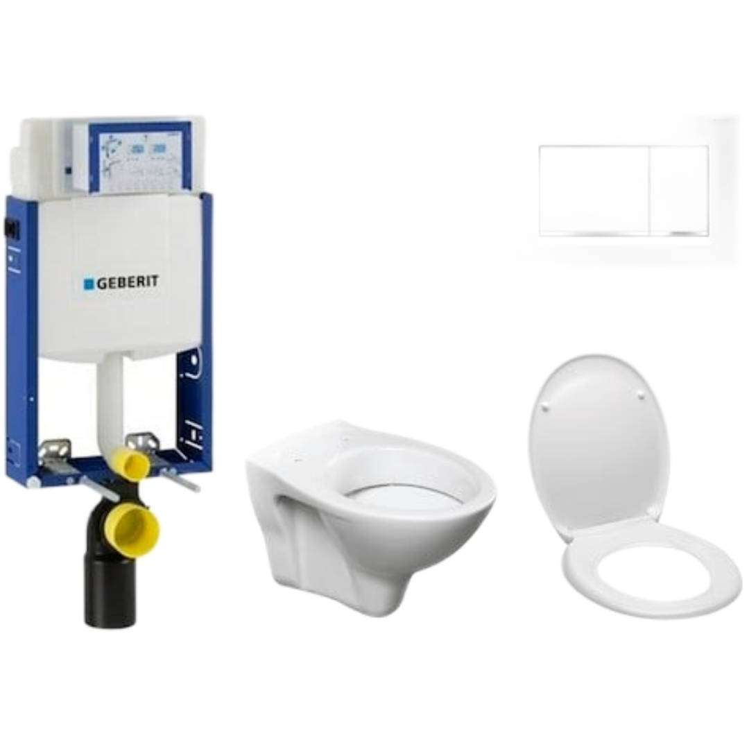 Cenově zvýhodněný závěsný WC set Geberit k zazdění + WC S-Line S-line Pro 110.302.00.5ND5 S-Line