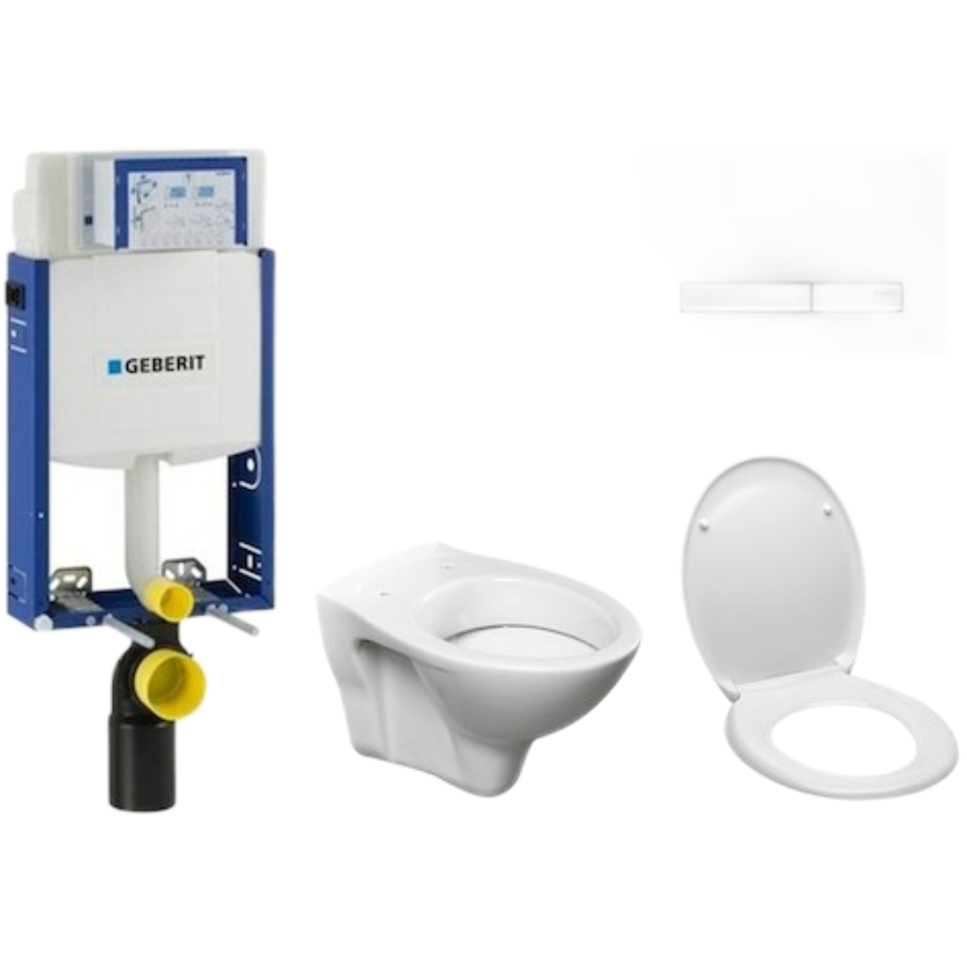 Cenově zvýhodněný závěsný WC set Geberit k zazdění + WC S-Line S-line Pro 110.302.00.5ND8 S-Line