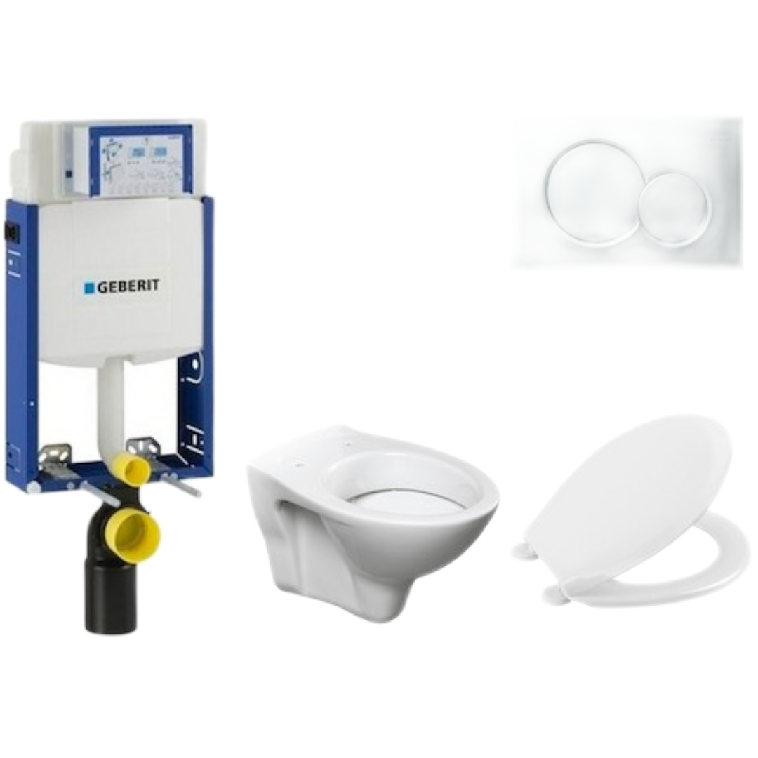 Cenově zvýhodněný závěsný WC set Geberit k zazdění + WC S-Line S-line Pro 110.302.00.5NR3 S-Line