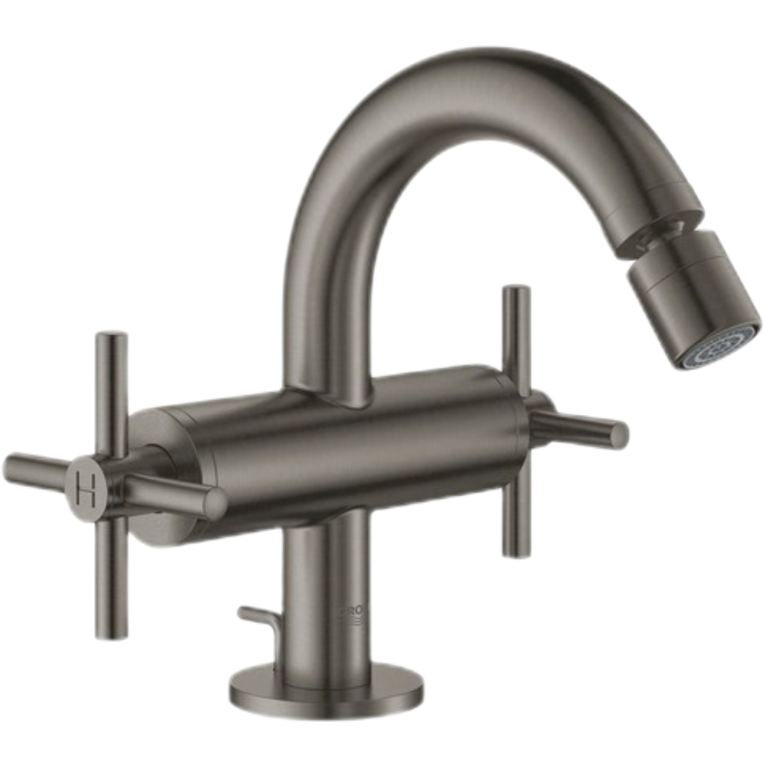 Grohe Atrio bidetová baterie s výpustí brushed hard graphite 24027al3 G24027AL3 Grohe