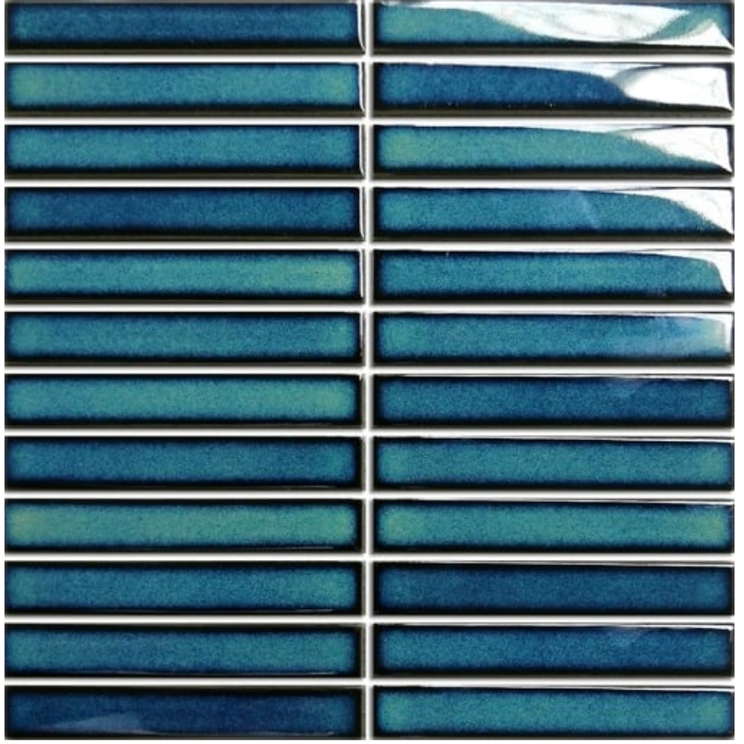 Keramická mozaika Premium Mosaic Kit Kat aqua blue 30x30 cm lesk MOSKK2AQBL Premium Mosaic