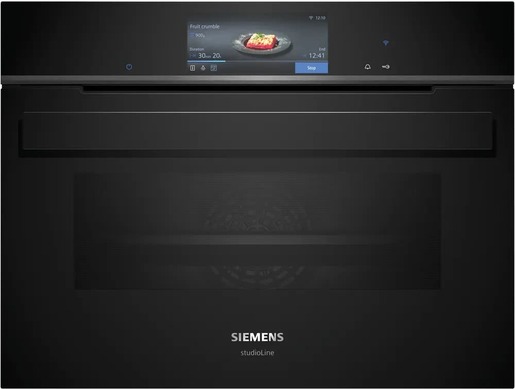 Siemens iQ700 Vestavná kompaktní kombinovaná parní trouba 60 x 45 cm černá CS958GDD1 Siemens